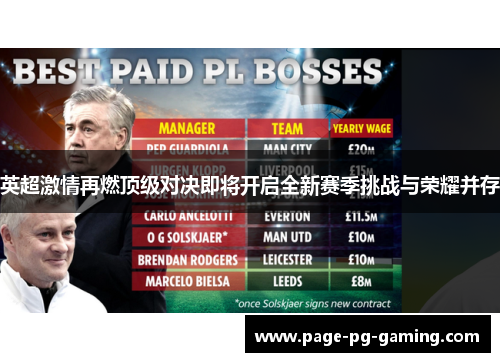 英超激情再燃顶级对决即将开启全新赛季挑战与荣耀并存